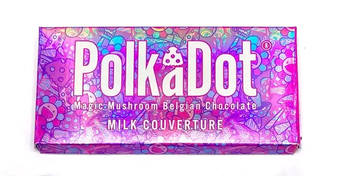 ploka dot mushroom chocolate bar